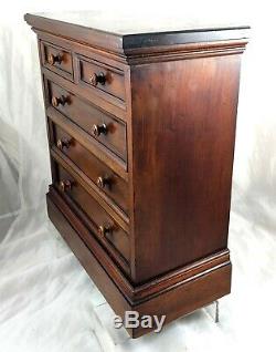 Antique Mahogany Apprentice / Miniature Chest Of Drawers