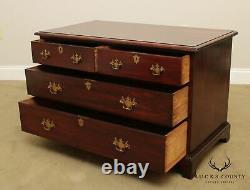 Antique Mahogany Chippendale Style Low Dresser Chest of Drawers