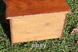 Antique Mahogany Clawfoot Jewelry Chest 3 Drawer