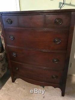 Antique Mahogany Dixie Chest of Drawers