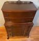Antique Mahogany Double Serpentine Curved Front 5 Drawers 2 Stage Tall Chest