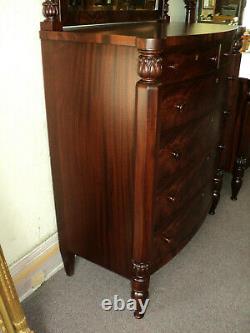Antique Mahogany Dresser and Chest of Drawers w. Mirrors by Royal Furniture Co