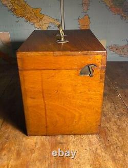 Antique Mahogany Edwardian Dentist Dental Cabinet Chest And Tools C1910