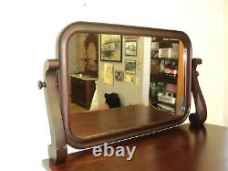 Antique Mahogany Empire Chest of Drawers w. Mirror