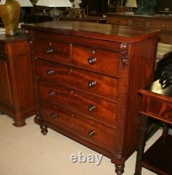 Antique Mahogany English Chest of 5 Drawers Mid 1800's H 47 BD11