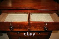 Antique Mahogany English Chest of 5 Drawers Mid 1800's H 47 BD11