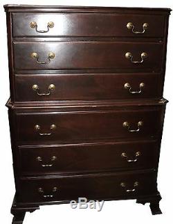 Antique Mahogany Federal Chest on Chest, Irwin Furniture Company, Pendleton Line