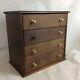 Antique Mahogany For Drawer Table Chest Collectors Cabinet