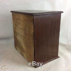 Antique Mahogany For Drawer Table Chest Collectors Cabinet