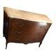 Antique Mahogany French Commode Writing Desk Top Drawer