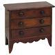 Antique Mahogany Miniature Chest of Drawers, Ca 1880