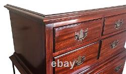 Antique Mahogany Table Rock Furniture Queen Anne Style Bedroom Chest, c1930s