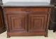 Antique Marble Top French Mahogany Directoire Commode Butler's Chest Linen Press
