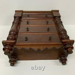 Antique Miniature Chest Drawers Victorian Mahogany Breakfront Apprentice Piece