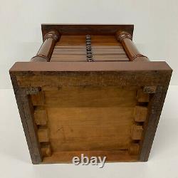 Antique Miniature Table Top Collectors Specimen Mahogany Chest Cabinet Drawers