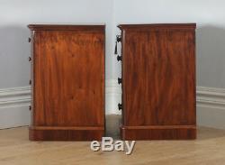 Antique Pair Victorian Mahogany Bedside Chests Pot Cupboards Nightstands c. 1860