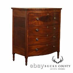 Antique Sheraton Period Mahogany Serpentine Chest of Drawers