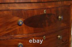 Antique Sheraton Period Mahogany Serpentine Chest of Drawers