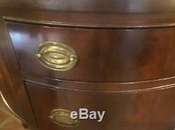 Antique Style Mahogany Demilune Chest of Drawers Console Vintage Baker Style