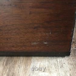 Antique Travel Chest Wood Storage Trunk Treasure Box Blankets Document Tool Rare