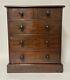 Antique Victorian Miniature Apprentice Made Sample Chest of Drawers Mahogany