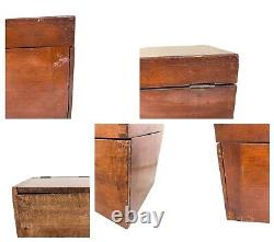 Antique Victorian mahogany apothecary box / medicine chest with glass bottles