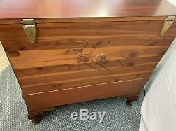 Antique Vintage Lane Mahogany Tall Cedar Chest with Drawer