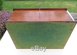 Antique/Vintage Mahogany Wooden Table Top Box / Chest with Hobbs & Co Key & Lock