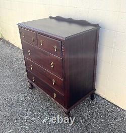 Antique William and Mary Style Mahogany Highboy Chest by Superior Furniture