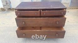 Antique (late 1800s) Mahogany Chest of Drawers with Veneer