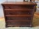 Antique solid wood dresser chest of 4 drawers 42 x 36 bureau vintage furniture