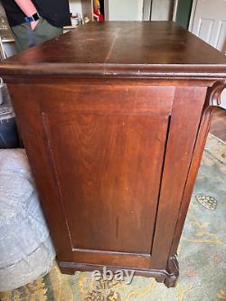 Antique solid wood dresser chest of 4 drawers 42 x 36 bureau vintage furniture