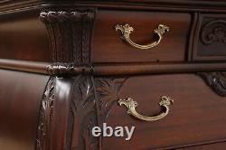 Art Nouveau Antique Carved Mahogany Dresser or Chest, Mirror #47955