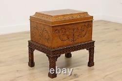 Asian Vintage Painted Mahogany Chest with Stand Maitland Smith #49027