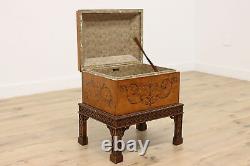 Asian Vintage Painted Mahogany Chest with Stand Maitland Smith #49027