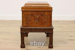 Asian Vintage Painted Mahogany Chest with Stand Maitland Smith #49027