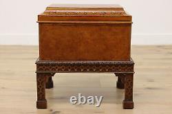 Asian Vintage Painted Mahogany Chest with Stand Maitland Smith #49027