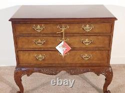 BAKER Furniture Company Carved & Figured Walnut STATELY HOMES Chest Commode