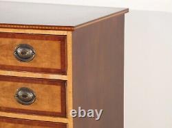 BENCHMADE 1950s Hepplewhite Curly Maple Mahogany Rogers Style Chest Dresser #2