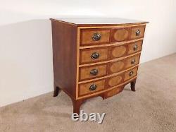 BENCHMADE 1950s Hepplewhite Curly Maple Mahogany Rogers Style Chest Dresser #2