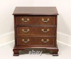 BERNHARDT Centennial Inlaid Banded Mahogany Chippendale Chairside Chest