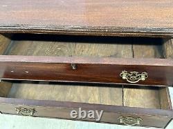 Bachelor's chest of drawers mahogany 1800s antique small chest