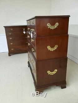 Baker Chest on Chest on Chest of Drawers Mahogany Historic Charleston Collection
