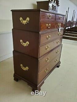 Baker Chest on Chest on Chest of Drawers Mahogany Historic Charleston Collection