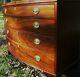 Baker Chippendale Hepplewhite Style Bowfront Mahogany Antique Chest Dresser