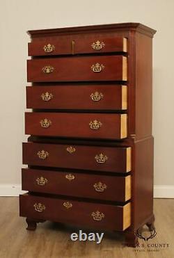 Baker Chippendale Style Mahogany Tall Chest