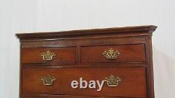 Baker Chippendale Tall Chest Highboy Mahogany Set