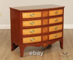 Baker Colonial Williamsburg Collec. Mahogany Inlaid Bow Front Chest of Drawers