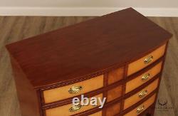 Baker Colonial Williamsburg Collec. Mahogany Inlaid Bow Front Chest of Drawers