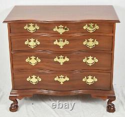 Baker Colonial Williamsburg Mahogany Serpentine Chest of Drawers Claw & Ball